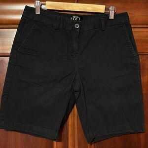 LOFT black Bermuda shorts